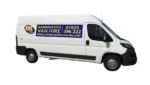 A professional Warrington Van Hire vehicle parked in a residential area, representing the premier Grappenhall van rental services for local residents.