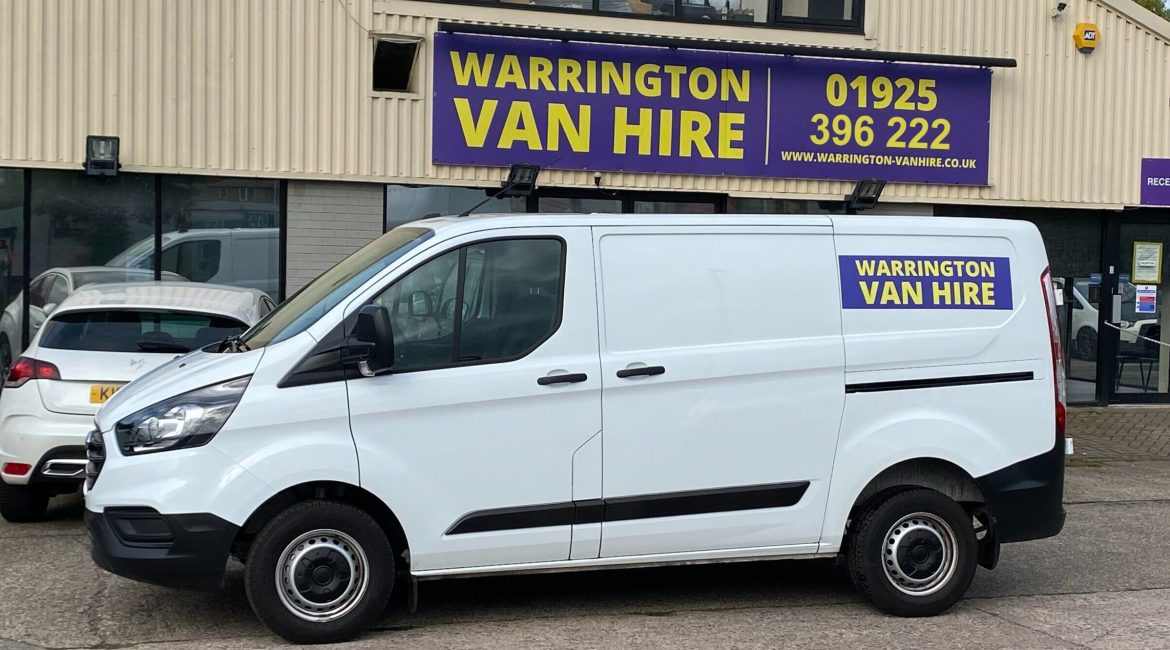 A professional Warrington Van Hire vehicle with an open side door, featured as part of our practical van hire guide for local customers.