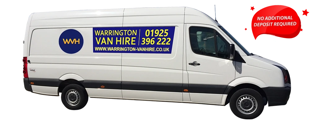 White extra long wheelbase 4.3 metre van from Warrington Van Hire